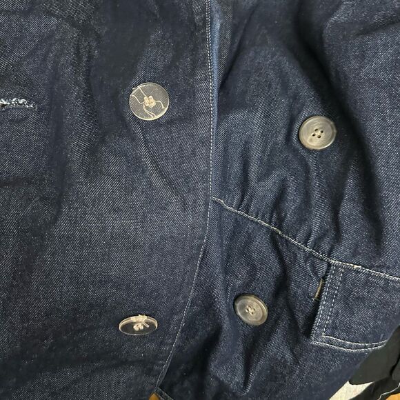 Free People Denim Car Coat Jean Jacket - Picture 9 of 10